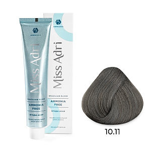 Adricoco, Miss Adri Brazilian Elixir Ammonia free - крем-краска для волос (оттенок 10.11), 100 мл