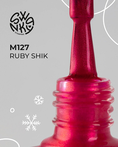 Swanky Stamping, лак для стемпинга M127 (Ruby Shik), 6 мл