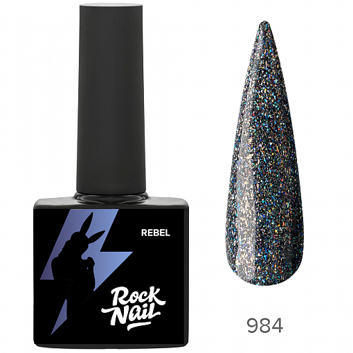 RockNail, гель-лак светоотражающий Rebel №984, 10 мл