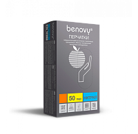 Benovy, Nitrile Chlorinated - перчатки нитриловые особопрочные (голубые, S), 50 пар