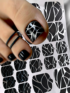 Anna Tkacheva, наклейки пленки для педикюра с фольгой VIP-079