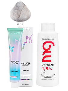 TNL, набор №174 крем-краска для волос Ammonia free №10.012, крем-окислитель Oxigent 1,5% (5 vol)