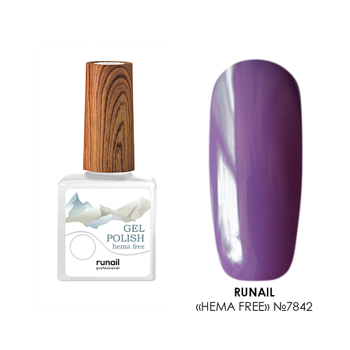 RuNail, Hema free - гипоаллергенный гель-лак №7842, 10 мл