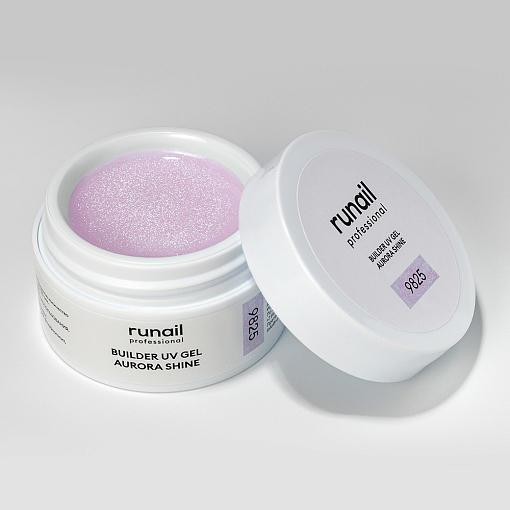RuNail, набор №58 моделирующий УФ-гель c шиммером AURORA SHINE (2 оттенка по 15 гр)