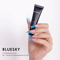 Bluesky, Pudding polygel - полигель (прозрачно-розовый), 8 мл