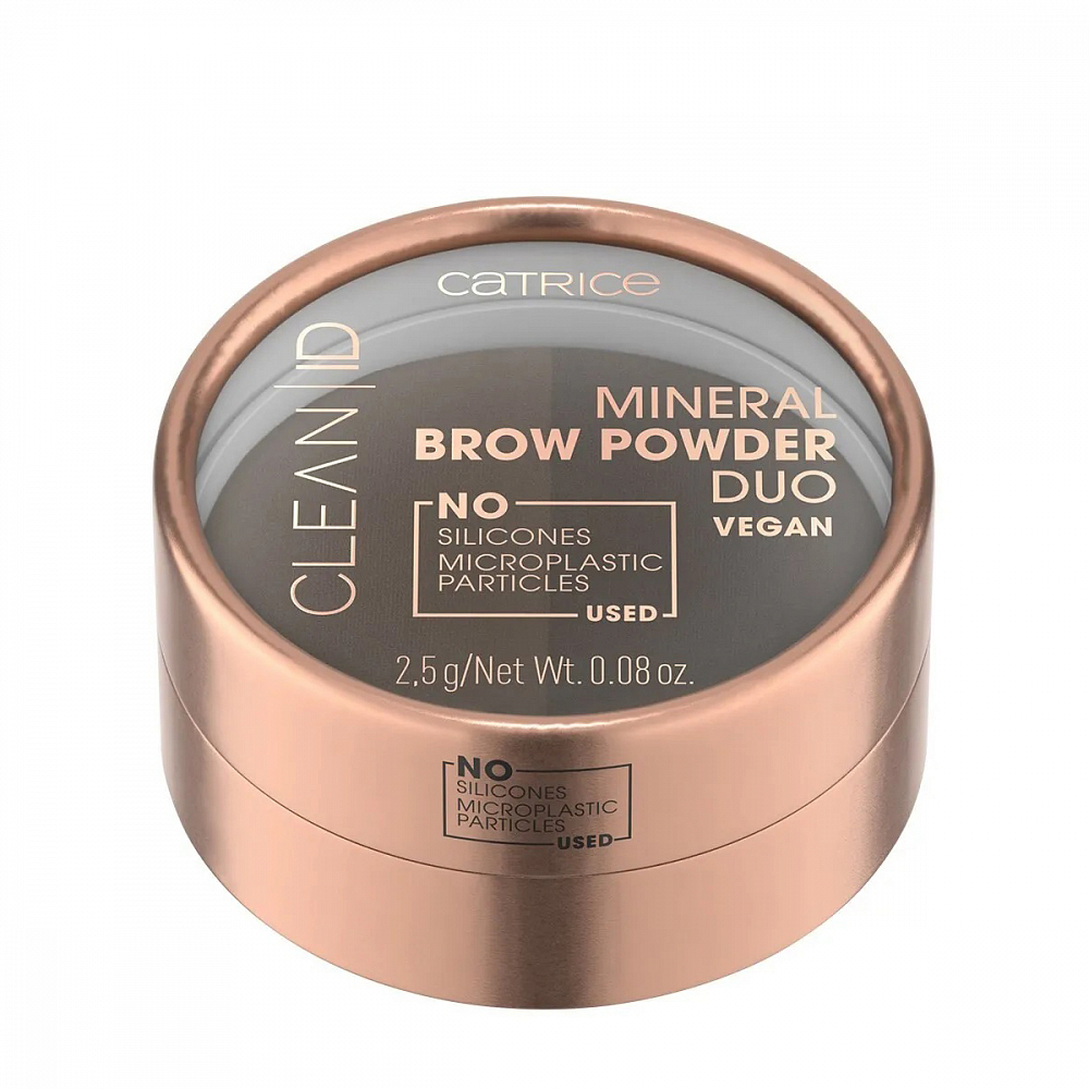 Catrice, CLEAN ID MINERAL BROW POWDER DUO - пудра для бровей (020 Medium To Dark)
