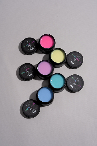 TNL, набор №62 жесткий гель для наращивания и укрепления Multi Color Gel (5 оттенков по 15 мл)