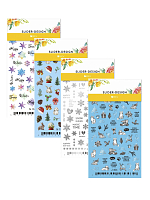Milv, набор №9 слайдеры дизайн для ногтей (новый год, зима, котята, зайчики, снежинки), 4 шт