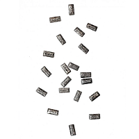 Artex, декор металлический полусферы прямоугольные граненные шлифованные (черное серебро 1,5х3 мм)