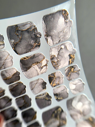 Anna Tkacheva, металлизированные наклейки пленки для педикюра RX-010