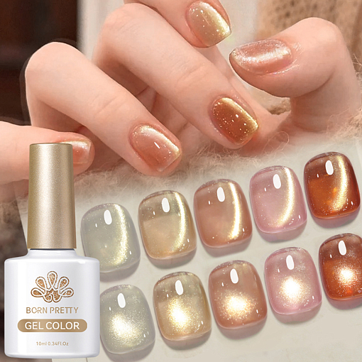Born Pretty, Gold Cat Magnetic Gel - магнитный гель-лак "кошачий глаз" GC01, 10 мл