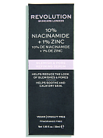 Revolution Skincare, 10% Niacinamide + 1% Zinc - сыворотка д/пробл.кожи