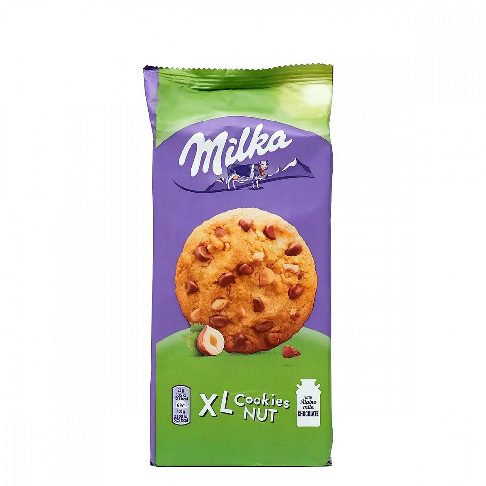 Печенье "Milka Choco XL" с орехом, 184 гр