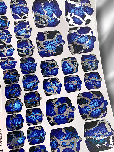 Anna Tkacheva, наклейки пленки для педикюра с фольгой VIP-087
