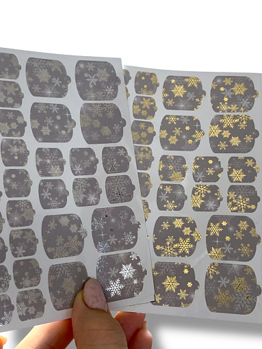 Anna Tkacheva, наклейки пленки для педикюра с фольгой VIP-071