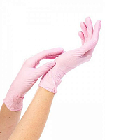 Archdale, перчатки для маникюриста нитриловые Nitrimax (розовые, M), 50 пар