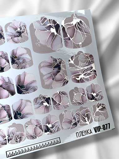 Anna Tkacheva, наклейки пленки для педикюра с фольгой VIP-077