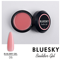BlueSky, Builder gel - моделирующий гель (камуфлирующий светло-розовый №06), 15 мл