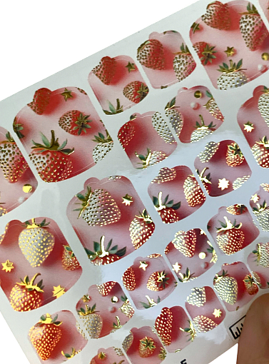 Anna Tkacheva, наклейки пленки для педикюра с фольгой VIP-048