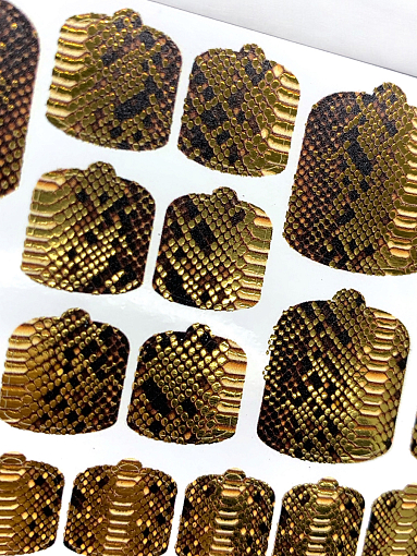 Anna Tkacheva, наклейки пленки для педикюра с фольгой VIP-036