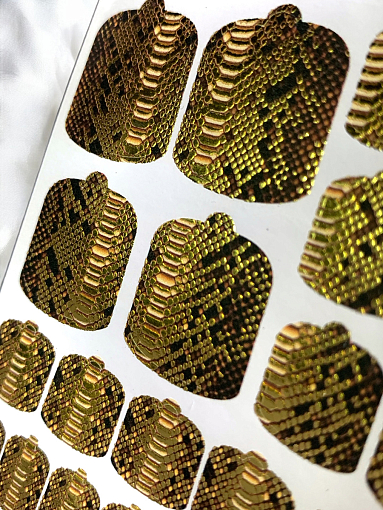 Anna Tkacheva, наклейки пленки для педикюра с фольгой VIP-036