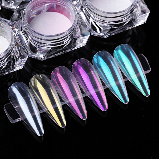 Glitter Chrome Pigment - жемчужная втирка для ногтей №07, 1 шт