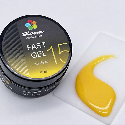 Bloom, Fast gel no heat - гель низкотемпературный №15 (желтый), 15 мл