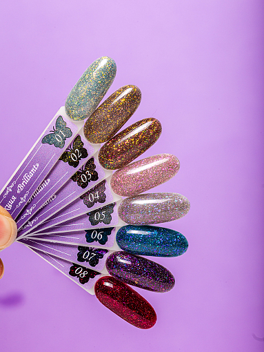 Serebro, гель-лак светоотражающий "Brilliant" №06, 8 мл