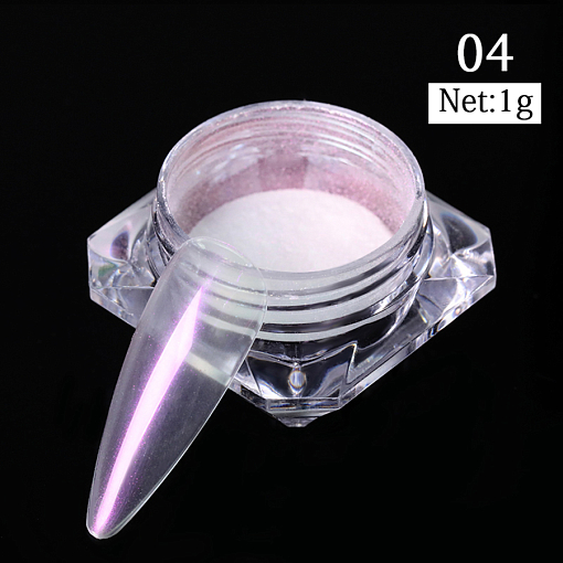 Glitter Chrome Pigment - жемчужная втирка для ногтей №04, 1 шт Glitter Chrome Pigment - жемчужная втирка для ногтей №04, 1 шт
