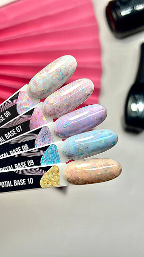 Serebro, Potal base - камуфлирующая база для гель-лака с поталью №10, 11 мл