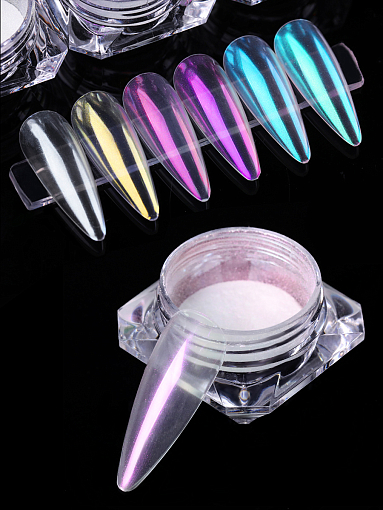 Glitter Chrome Pigment - жемчужная втирка для ногтей №04, 1 шт