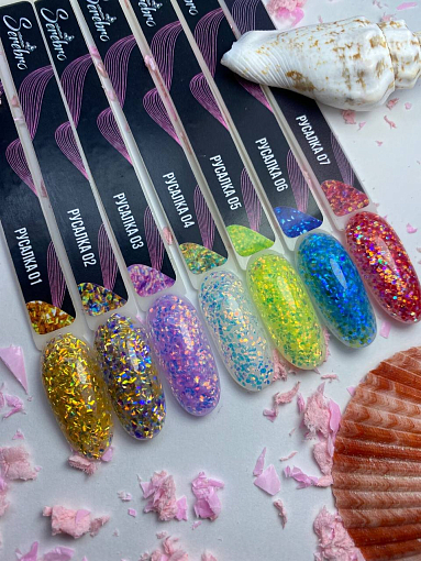 Serebro, гель-лак голографический "Русалка" №07, 5 мл