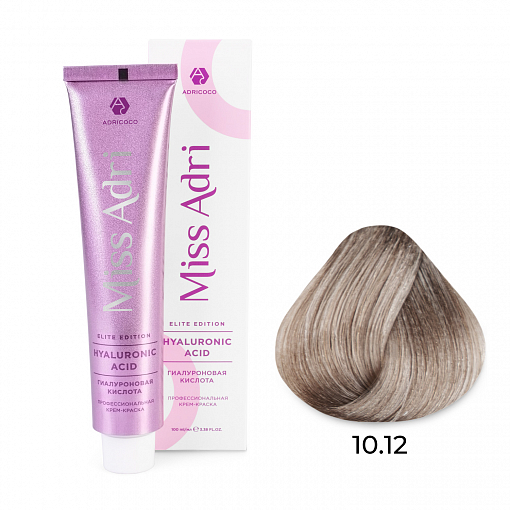 Adricoco, Miss Adri Elite Edition - крем-краска для волос (оттенок 10.12), 100 мл