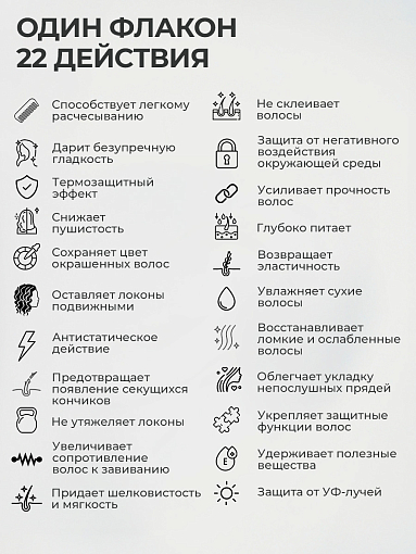 Adricoco, мультифункциональный крем-спрей для волос 22 в 1 MAGIC ELIXIR, 250 мл