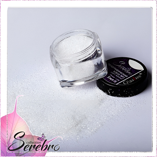 Serebro, голографический блеск для дизайна ногтей №01 (жемчуг), 5 мл Serebro, голографический блеск для дизайна ногтей №01 (жемчуг), 5 мл