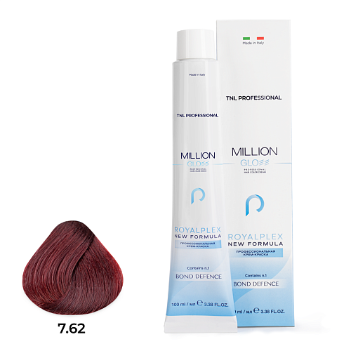 TNL, Million Gloss - крем-краска для волос (7.62 Блонд красный фиолетовый), 100 мл TNL, Million Gloss - крем-краска для волос (7.62 Блонд красный фиолетовый), 100 мл