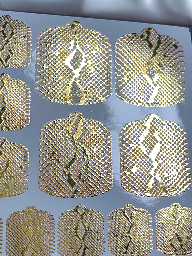 Anna Tkacheva, наклейки пленки для педикюра с фольгой VIP-034