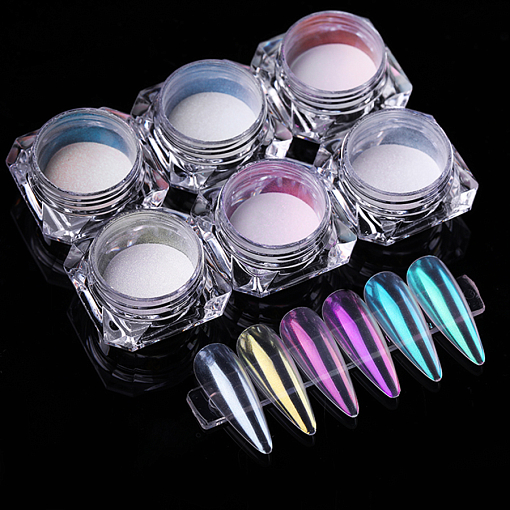 Glitter Chrome Pigment - жемчужная втирка для ногтей №07, 1 шт