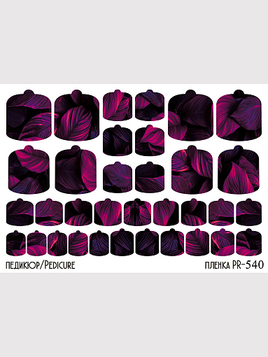 Anna Tkacheva, наклейки пленки для педикюра PR-540