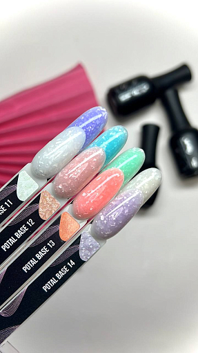 Serebro, Potal base - камуфлирующая база для гель-лака с поталью №17, 11 мл