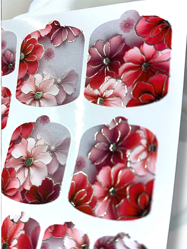 Anna Tkacheva, наклейки пленки для педикюра с фольгой VIP-041