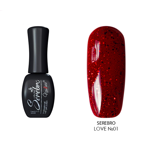 Serebro, гель-лак "Love" (№01), 11 мл Serebro, гель-лак "Love" (№01), 11 мл
