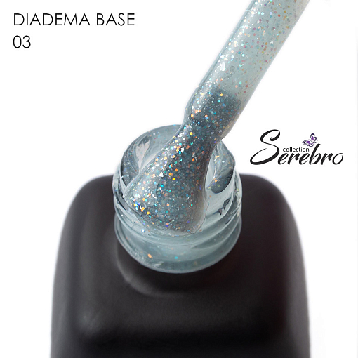 Serebro, DiaDema base - база с голографическими блестками №03, 11 мл Serebro, DiaDema base - база с голографическими блестками №03, 11 мл