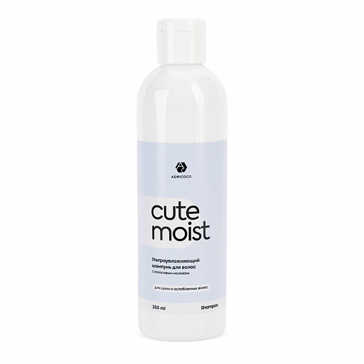 Adricoco, CUTE MOIST - ультраувлажняющий шампунь для волос с кокосовым молоком, 250 мл