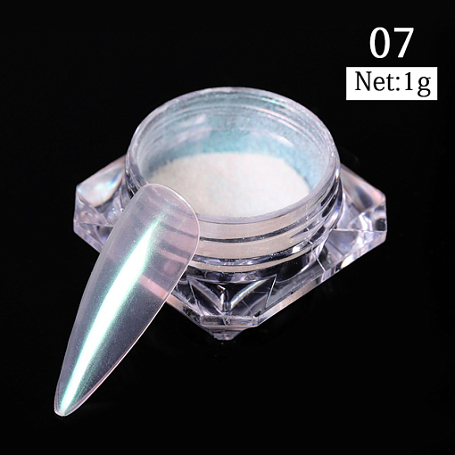 Glitter Chrome Pigment - жемчужная втирка для ногтей №07, 1 шт Glitter Chrome Pigment - жемчужная втирка для ногтей №07, 1 шт