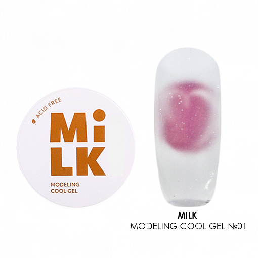 Milk, Modeling cool gel - бескислотный холодный гель для моделирования №01 (Ivory), 50 гр
