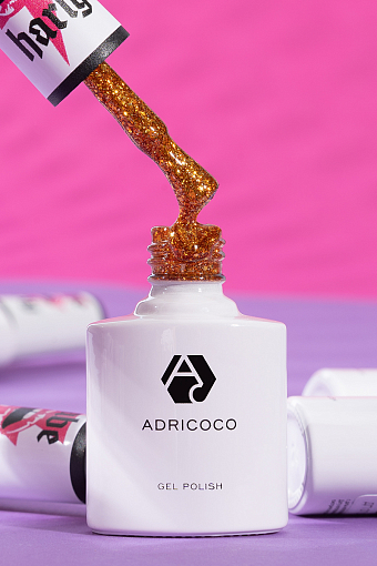 Adricoco, набор гель-лак с глиттером Babe Harly (9 оттенков по 8 мл)