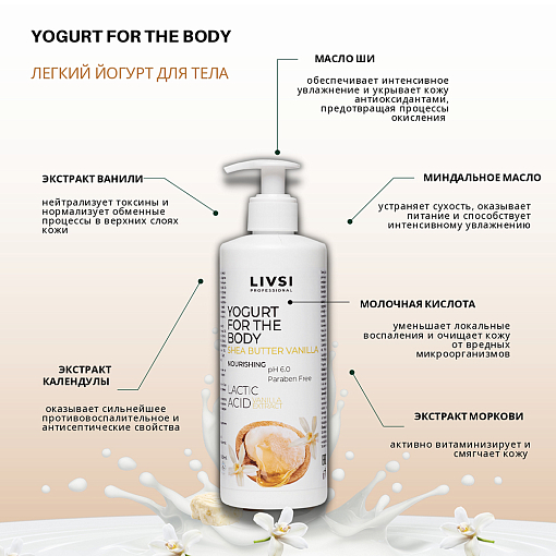 ФармКосметик / Livsi, набор йогурт для тела и крем для рук и ног, (2 шт по 200 мл)