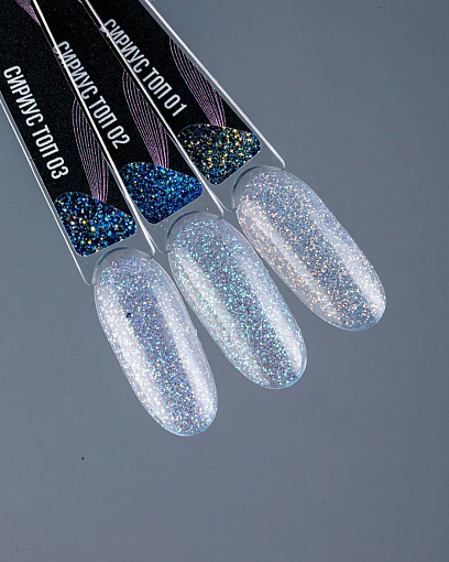 Serebro, светоотражающий топ для гель-лака "Сириус" №01 (без л/с), 11 мл