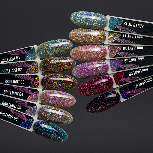 Serebro, гель-лак светоотражающий "Brilliant" №06, 8 мл